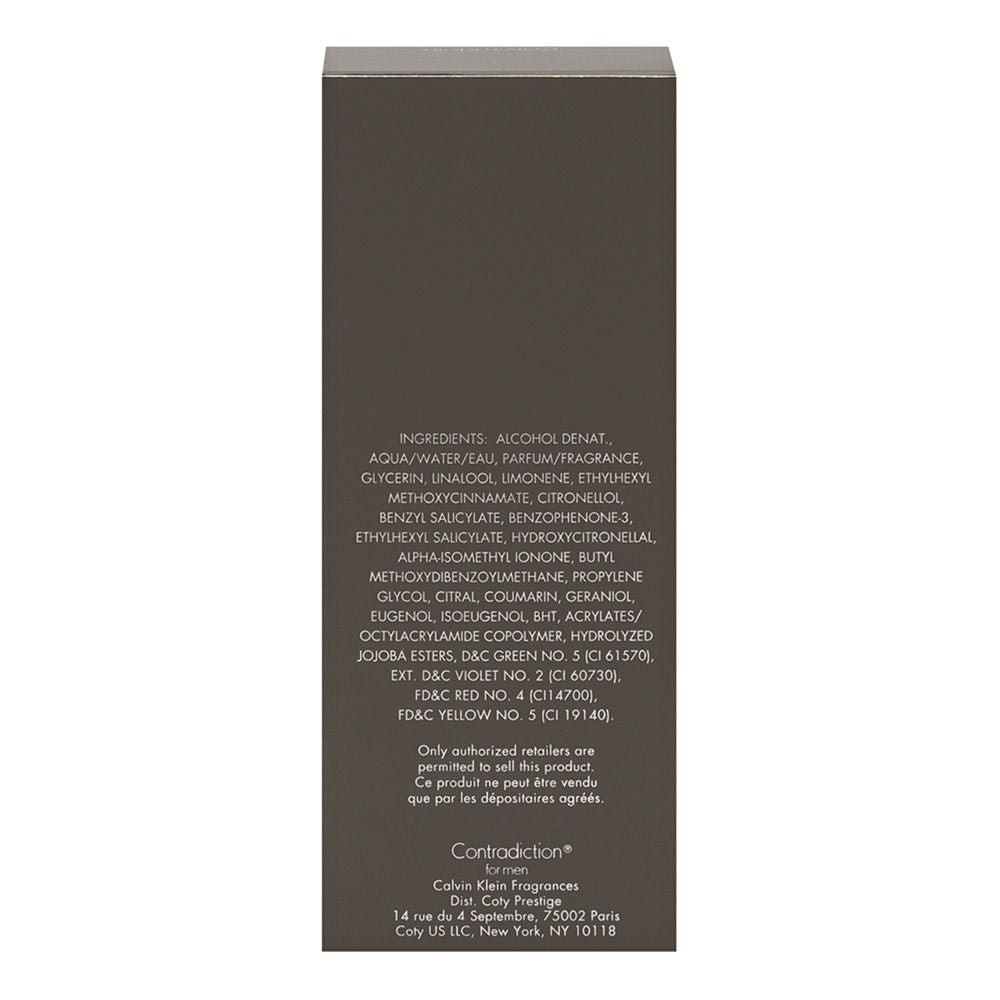 Calvin Klein Contradiction by Calvin Klein for Men 3.4 oz Eau de Toilette Spray