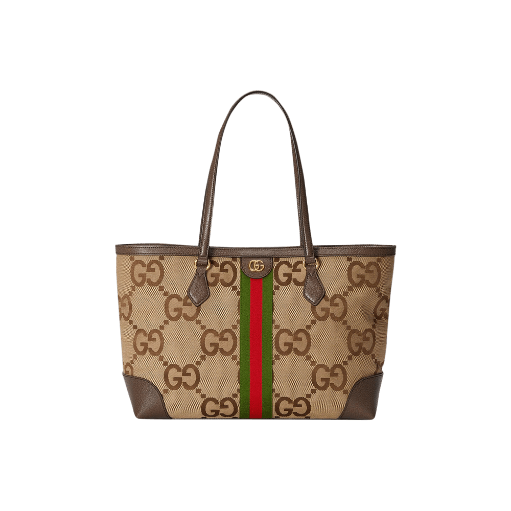 Gucci Ophidia Jumbo GG Medium Tote Camel/Ebony