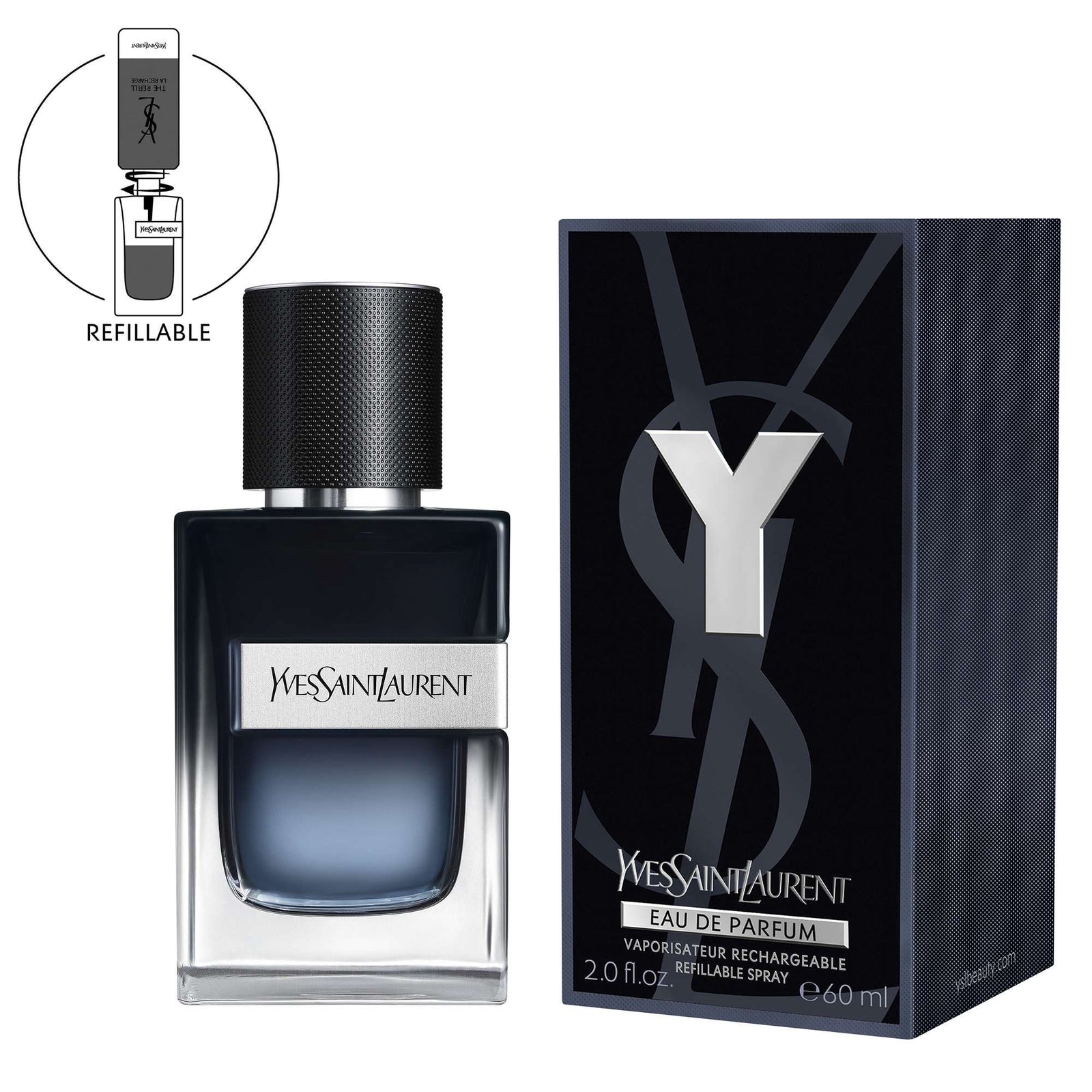 Yves Saint Laurent Y For Men Eau de Parfum Refillable Spray 60ml