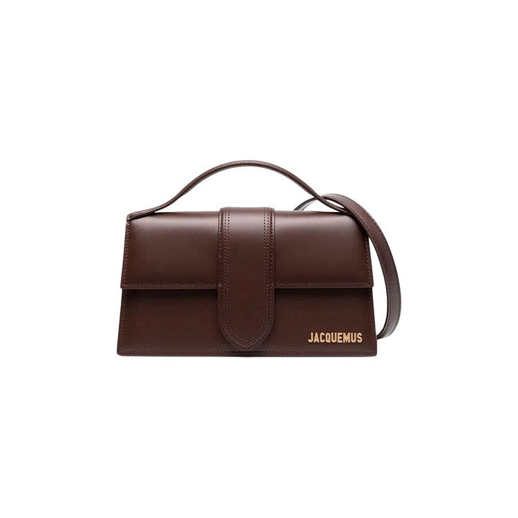 Jacquemus Le Grand Bambino Crossbody Flap Bag Dark Brown