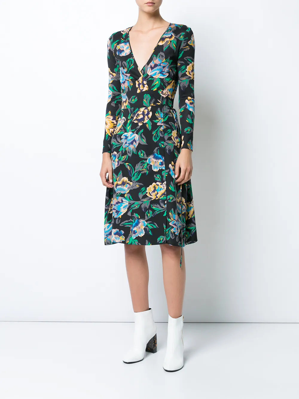 floral wrap dress