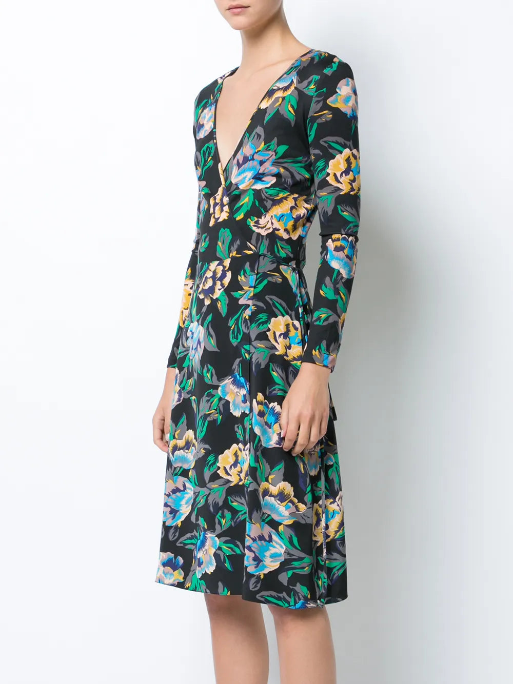 floral wrap dress