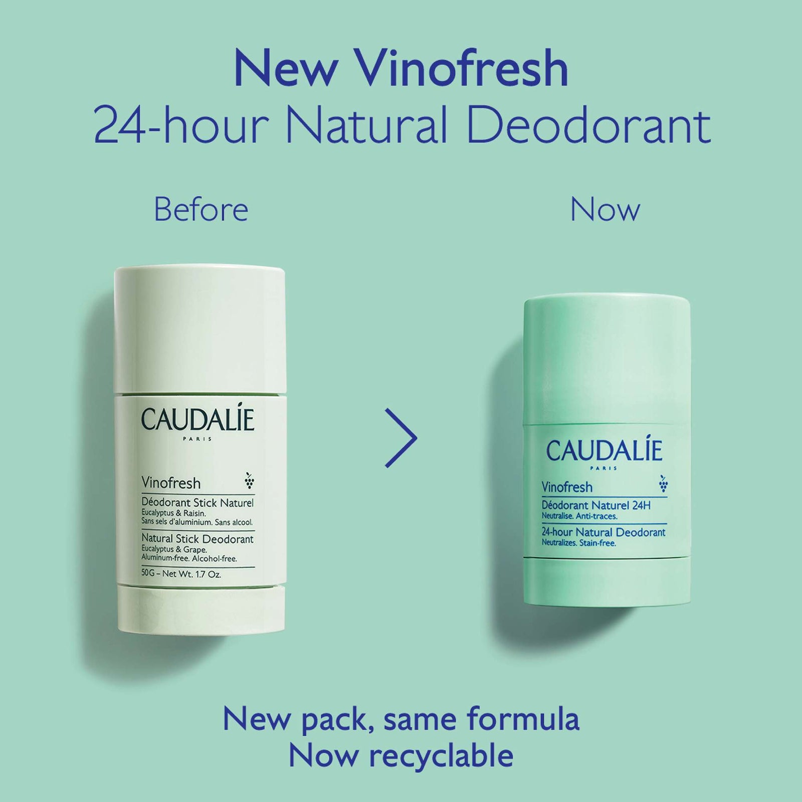 Caudalie Vinofresh Natural Aluminum-Free Deodorant 50g