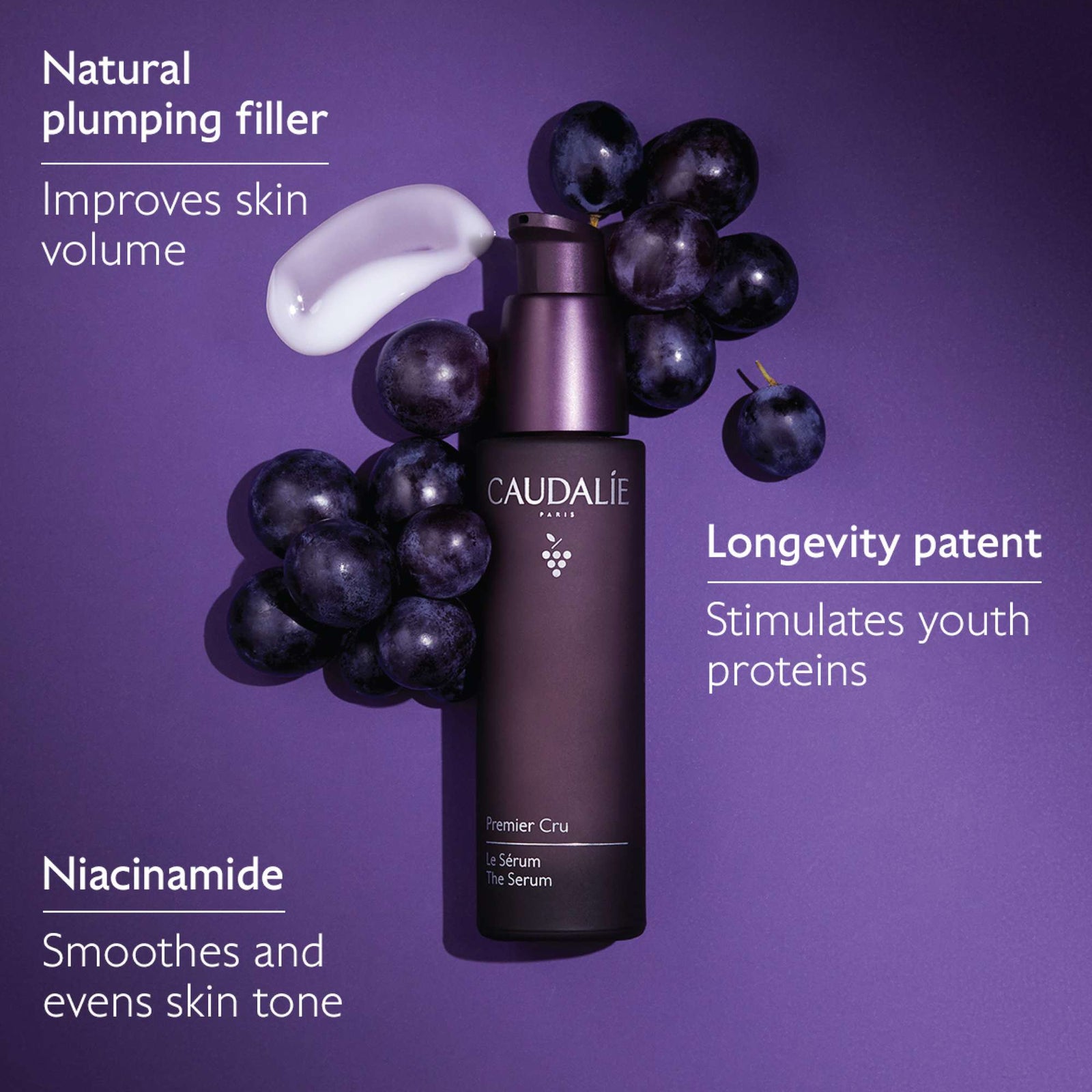 Caudalie Premier Cru Anti-Aging Serum with Niacinamide and Hyaluronic Acid 30ml