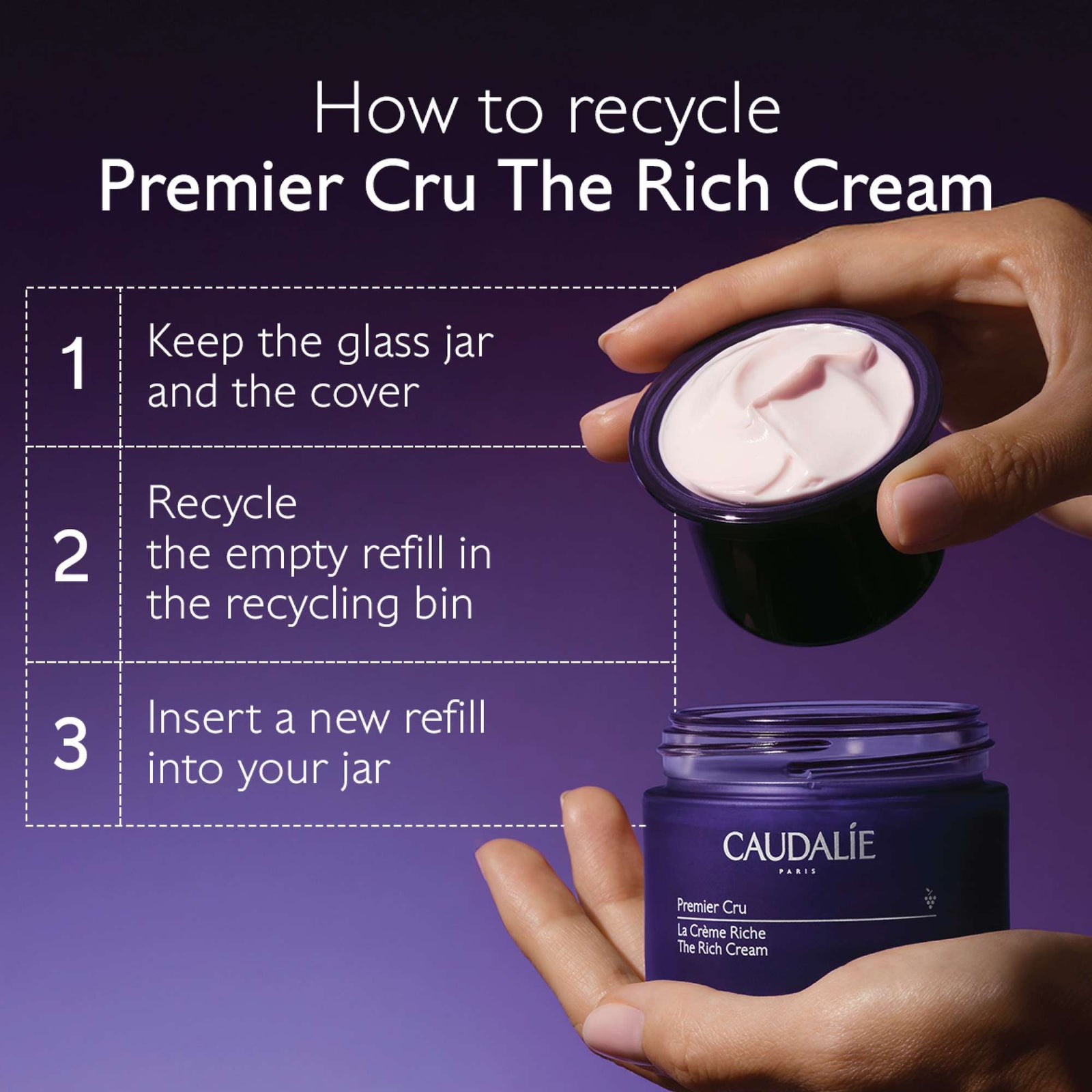 Caudalie Premier Cru Skin Barrier Rich Refillable Moisturiser with Bio-Ceramides 50ml