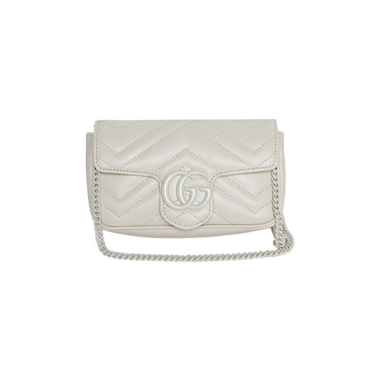 Gucci GG Marmont Matelasse Super Mini Bag White