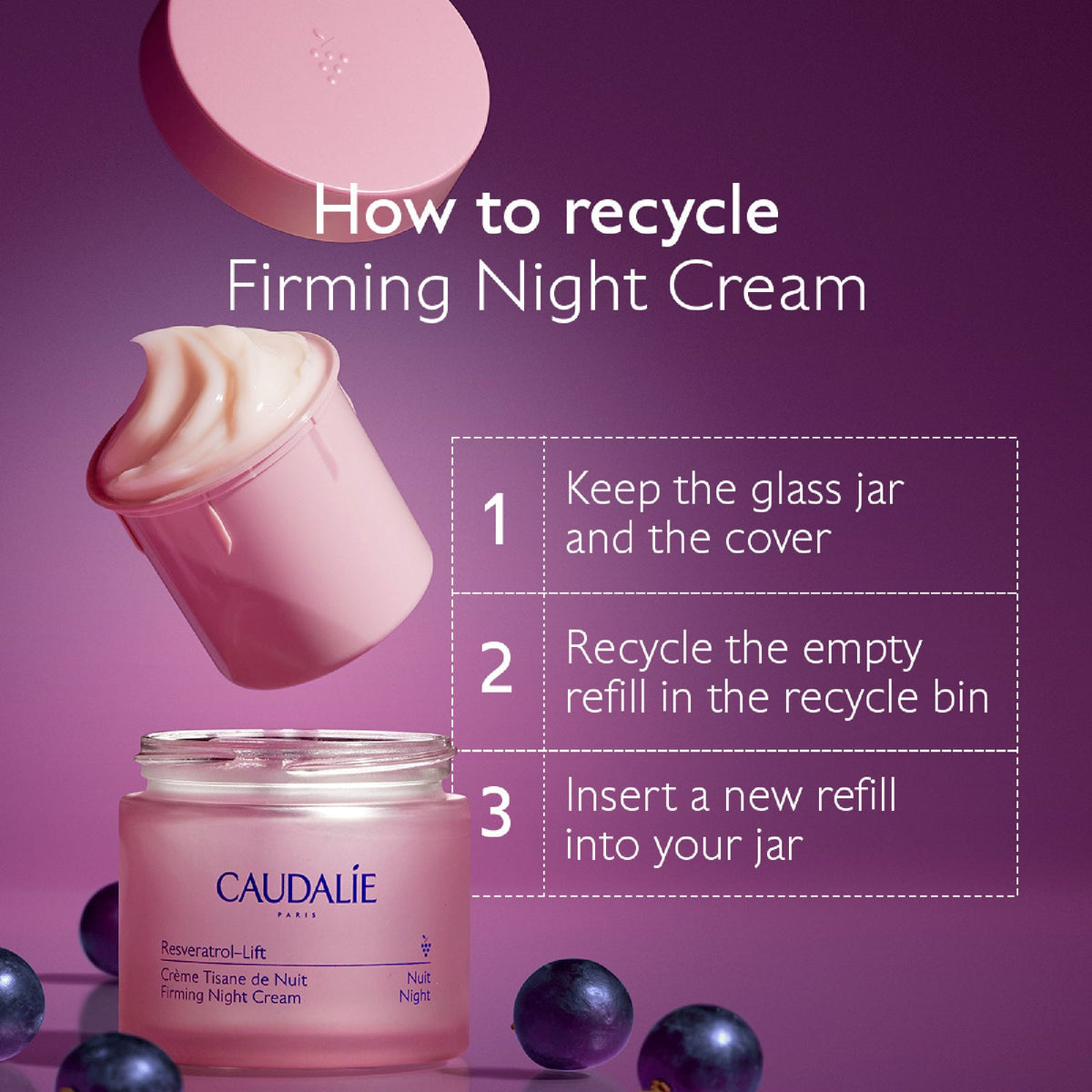 Caudalie Resveratrol-Lift Alternative Firming Refillable Night Moisturiser 50ml