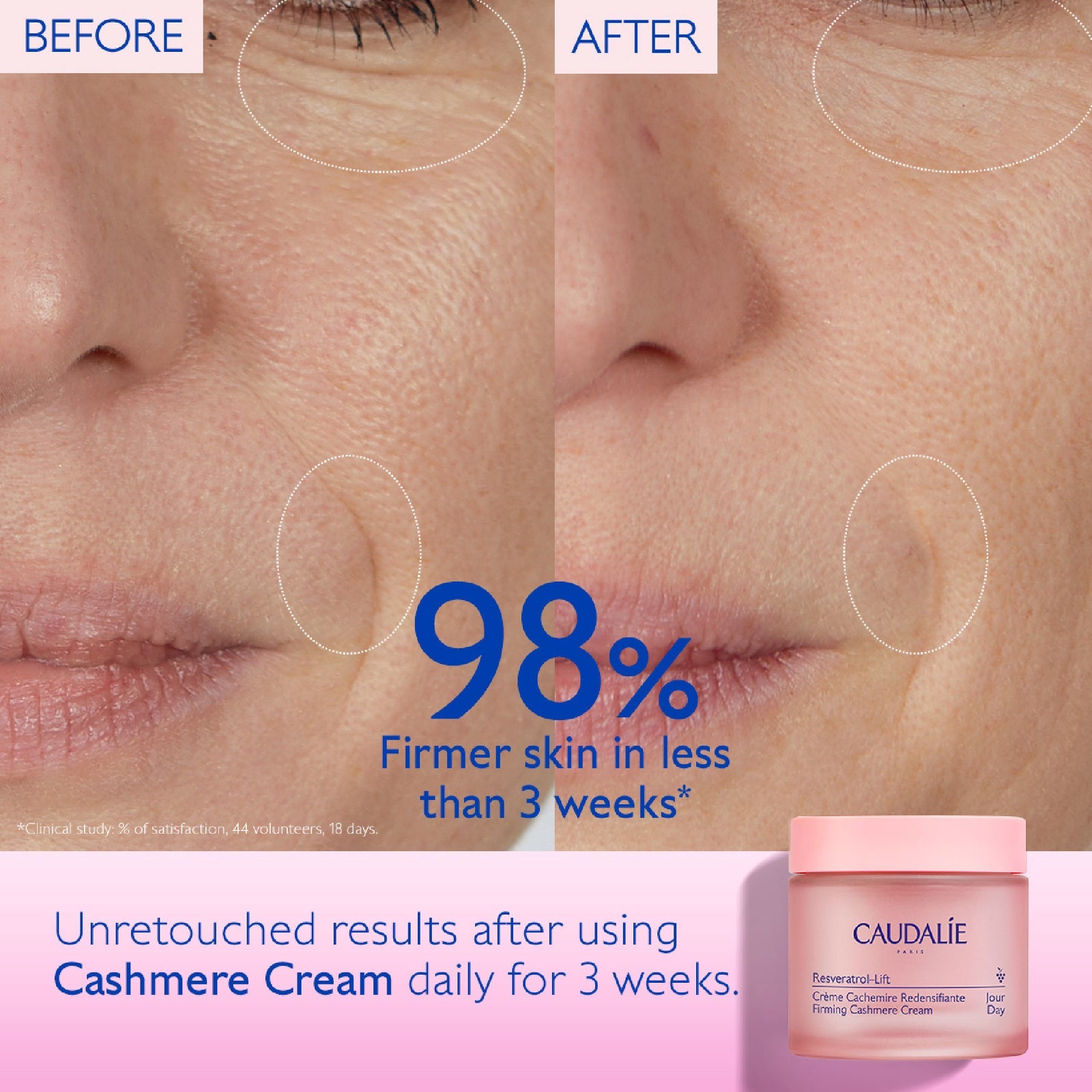 Caudalie Resveratrol-Lift Retinol Alternative Firming Refillable Cashmere Moisturiser 50ml
