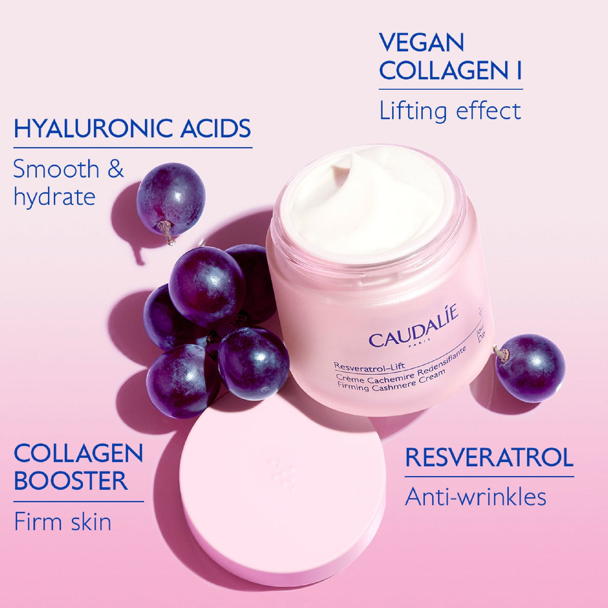 Caudalie Resveratrol-Lift Retinol Alternative Firming Refillable Cashmere Moisturiser 50ml