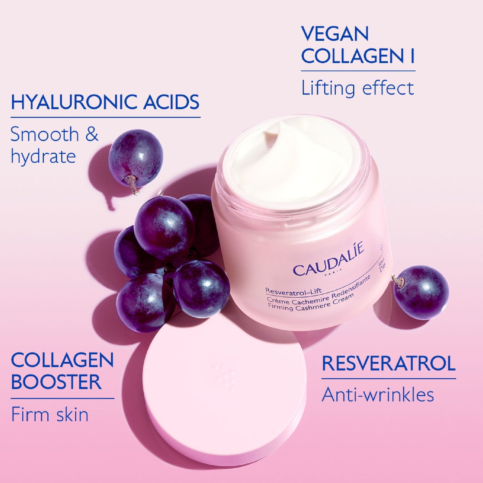 Caudalie Resveratrol-Lift Retinol Alternative Firming Refillable Cashmere Moisturiser 50ml