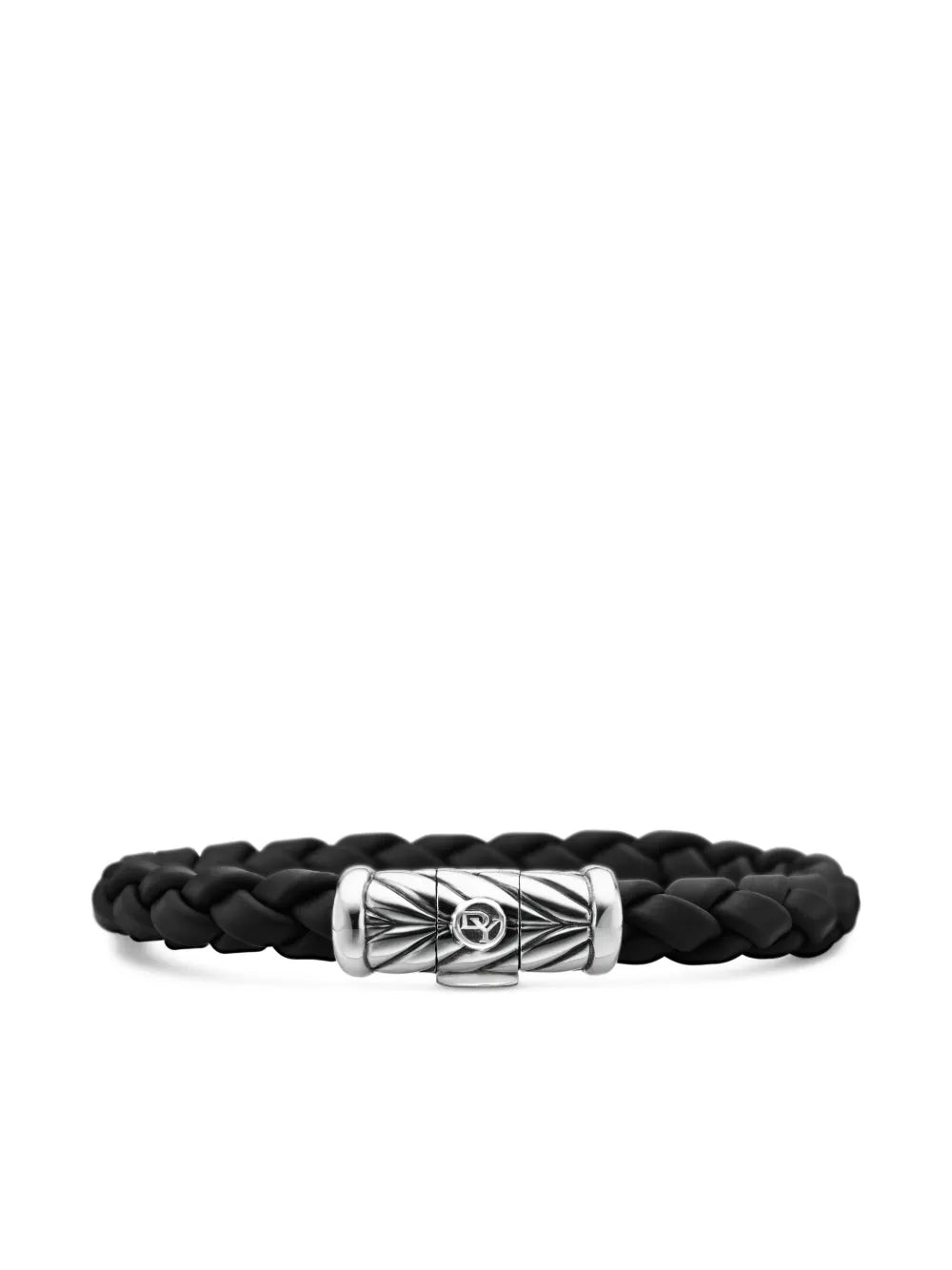 sterling silver Chevron braided bracelet (8mm)
