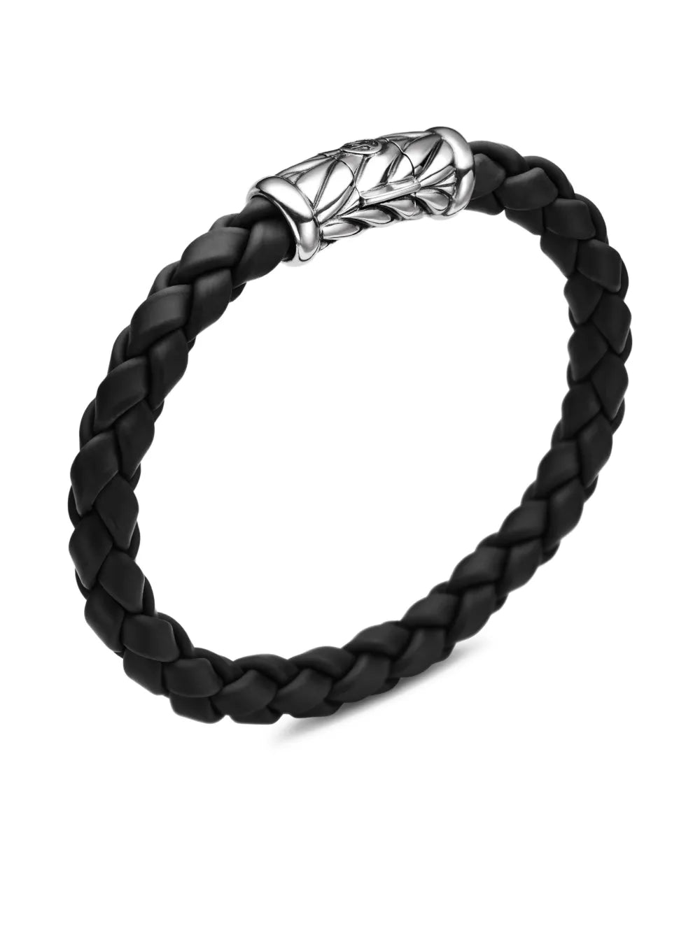 sterling silver Chevron braided bracelet (8mm)