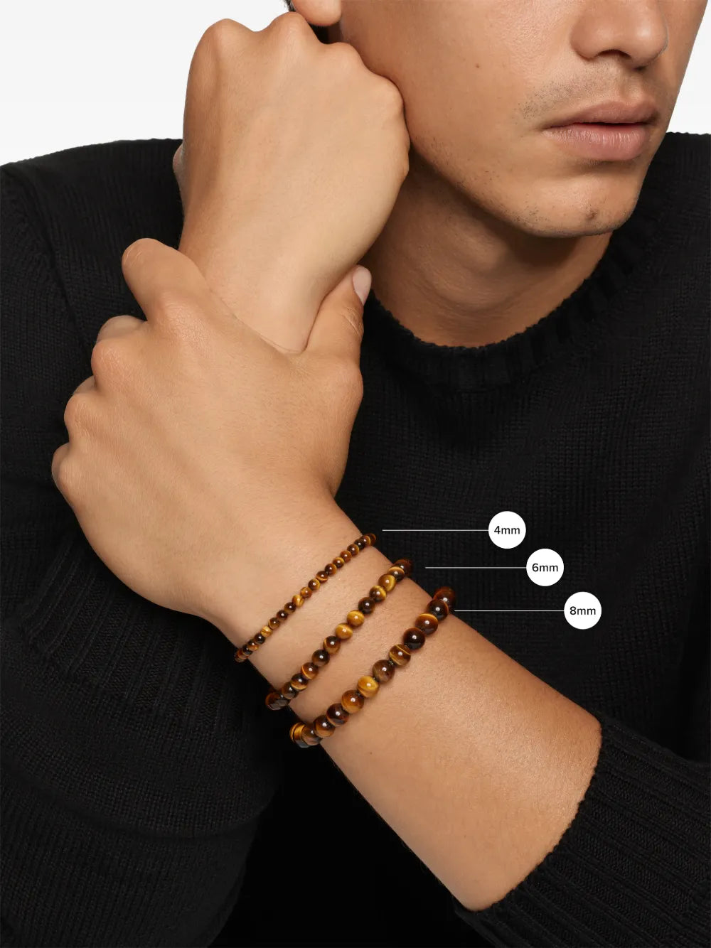 sterling silver Spiritual Beads bracelet (8mm)