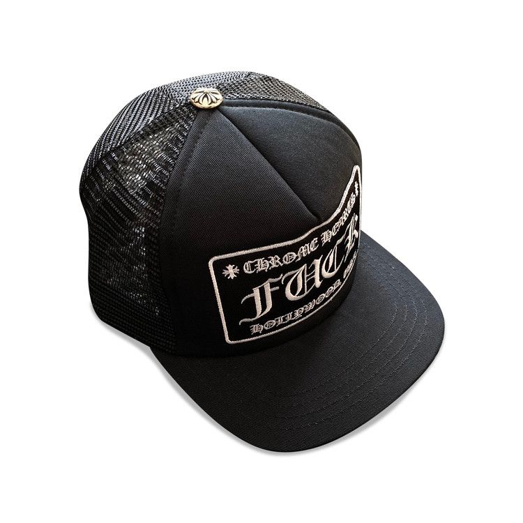 Chrome Hearts FUCK Hollywood Trucker Hat Black