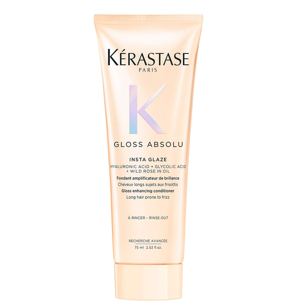Kérastase Gloss Absolu Conditioner for All Hair Types with Glycolic Acid, Hyaluronic Acid & Wild Rose 75ml