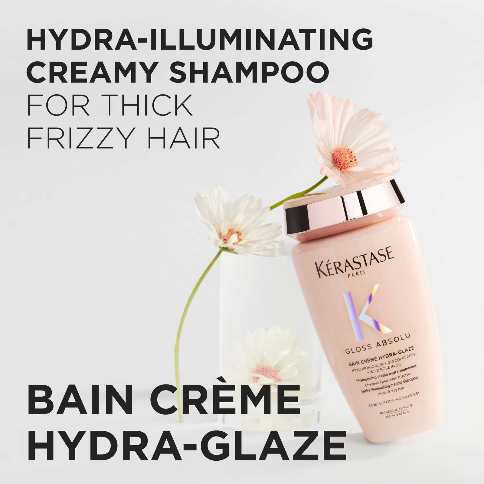 Kérastase Gloss Absolu Absolu Bain Crème Hydra-Glaze Shampoo For Thick Frizzy Hair 80ml