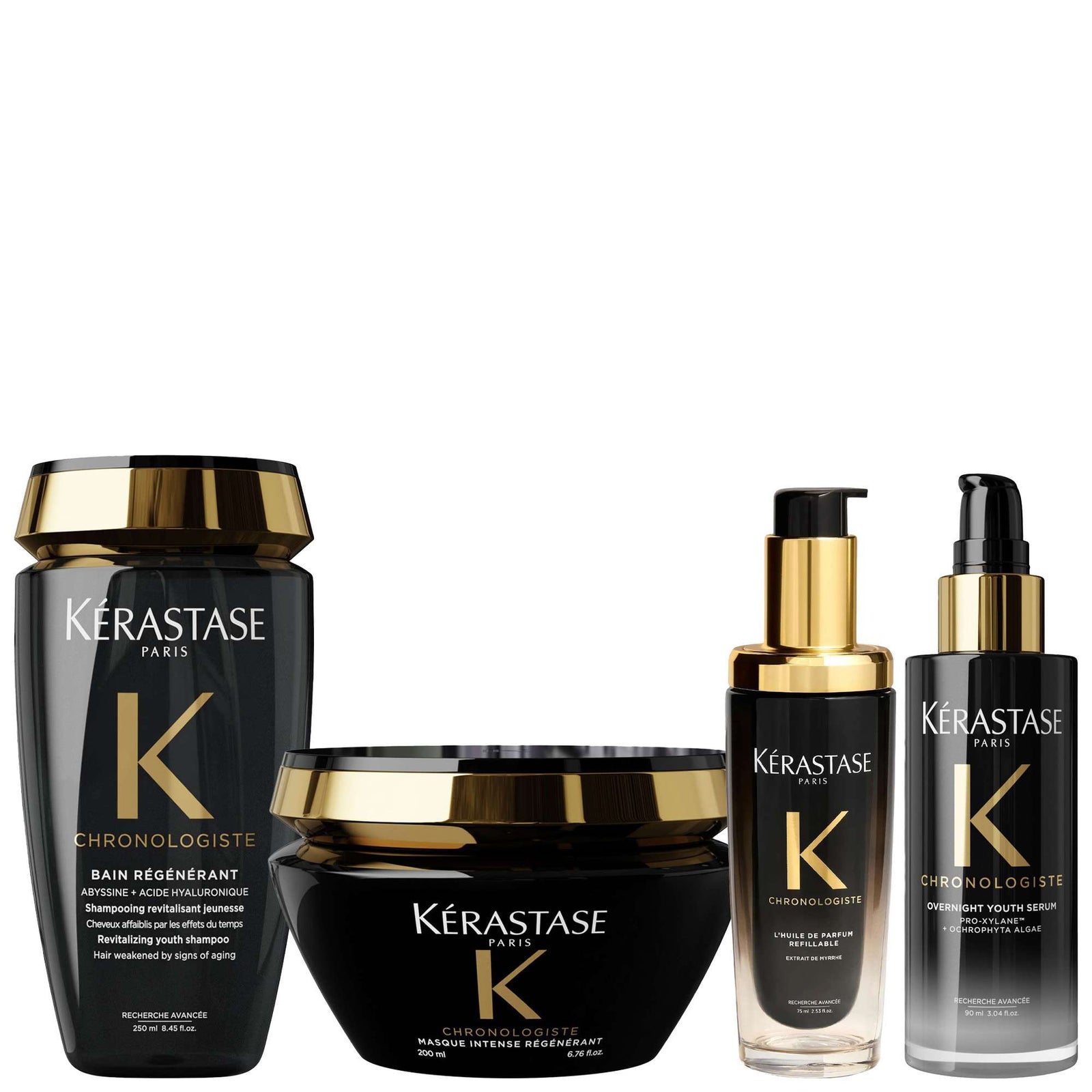Kérastase Chronologiste Shampoo, Mask, Oil & Overnight Serum