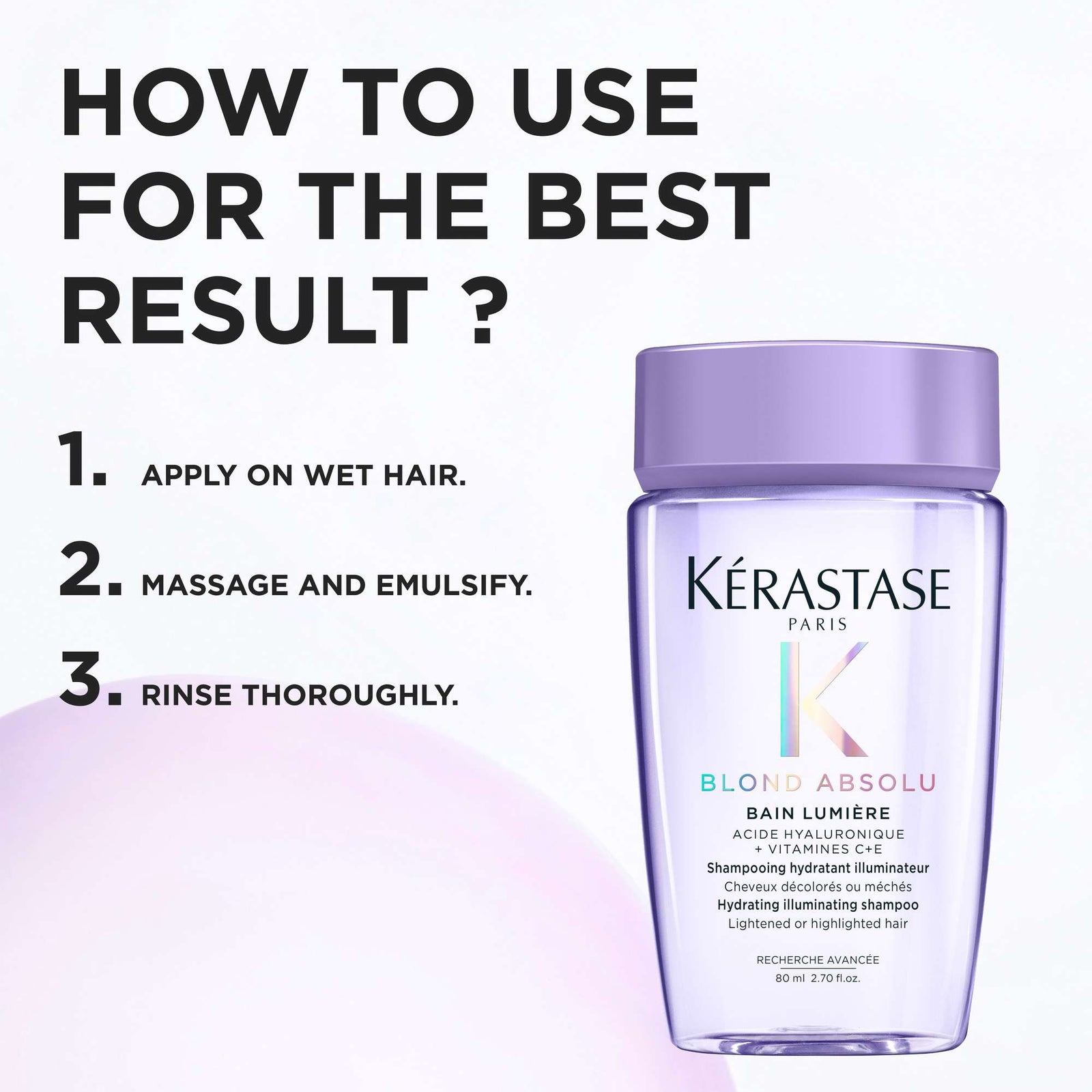 Kérastase Blond Absolu Bain Lumiére: Hydrating Illuminating Shampoo 80ml