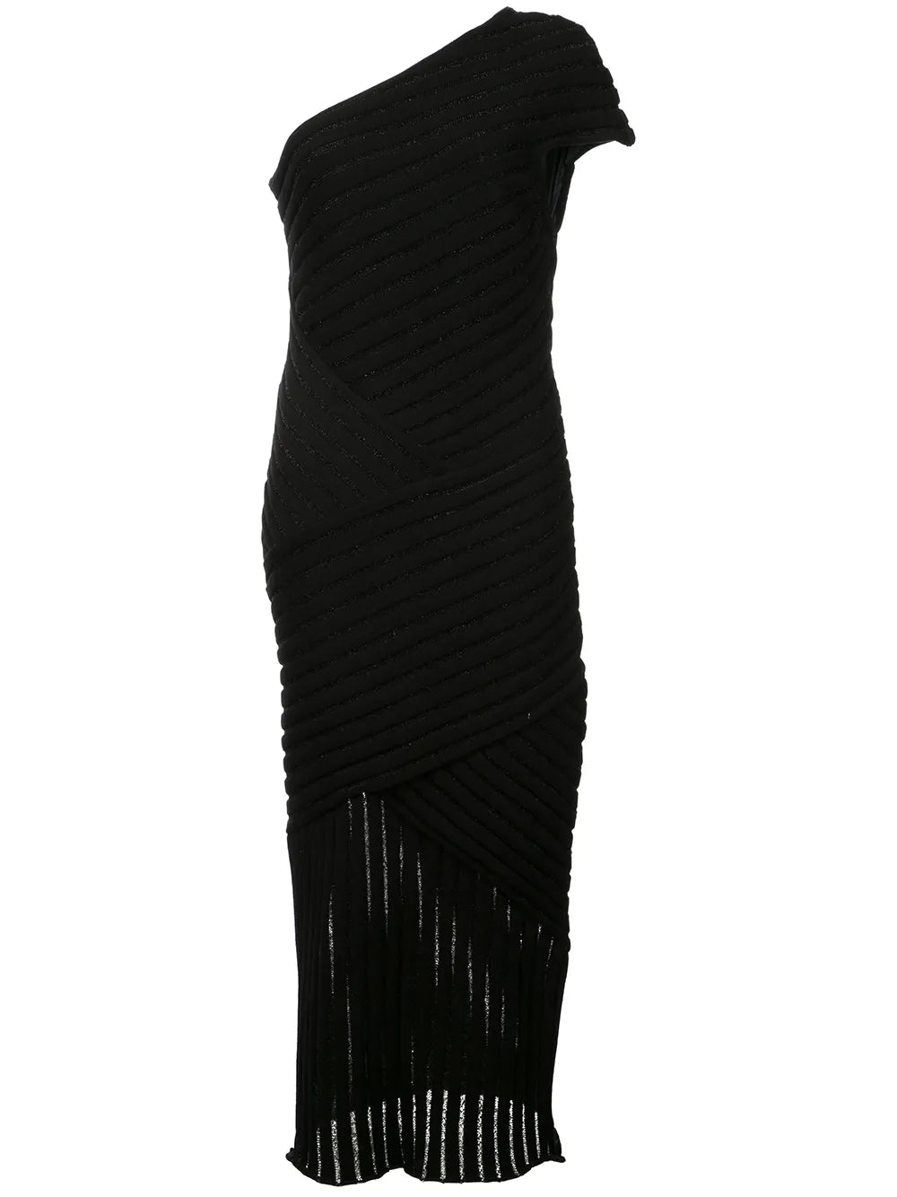 ribbed one shoulder dress