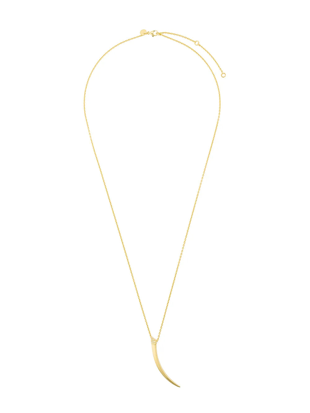 Tusk pave diamond pendant necklace