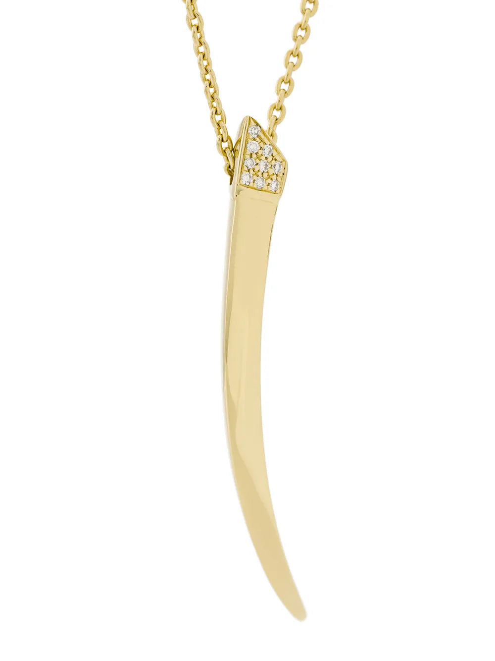 Tusk pave diamond pendant necklace