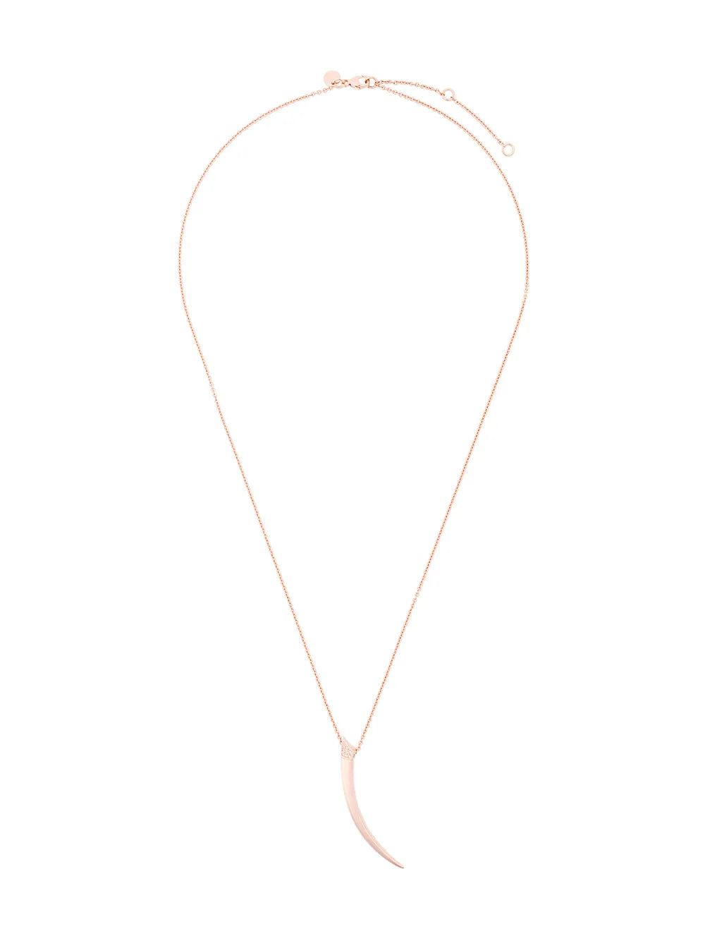 Tusk pave diamond pendant necklace