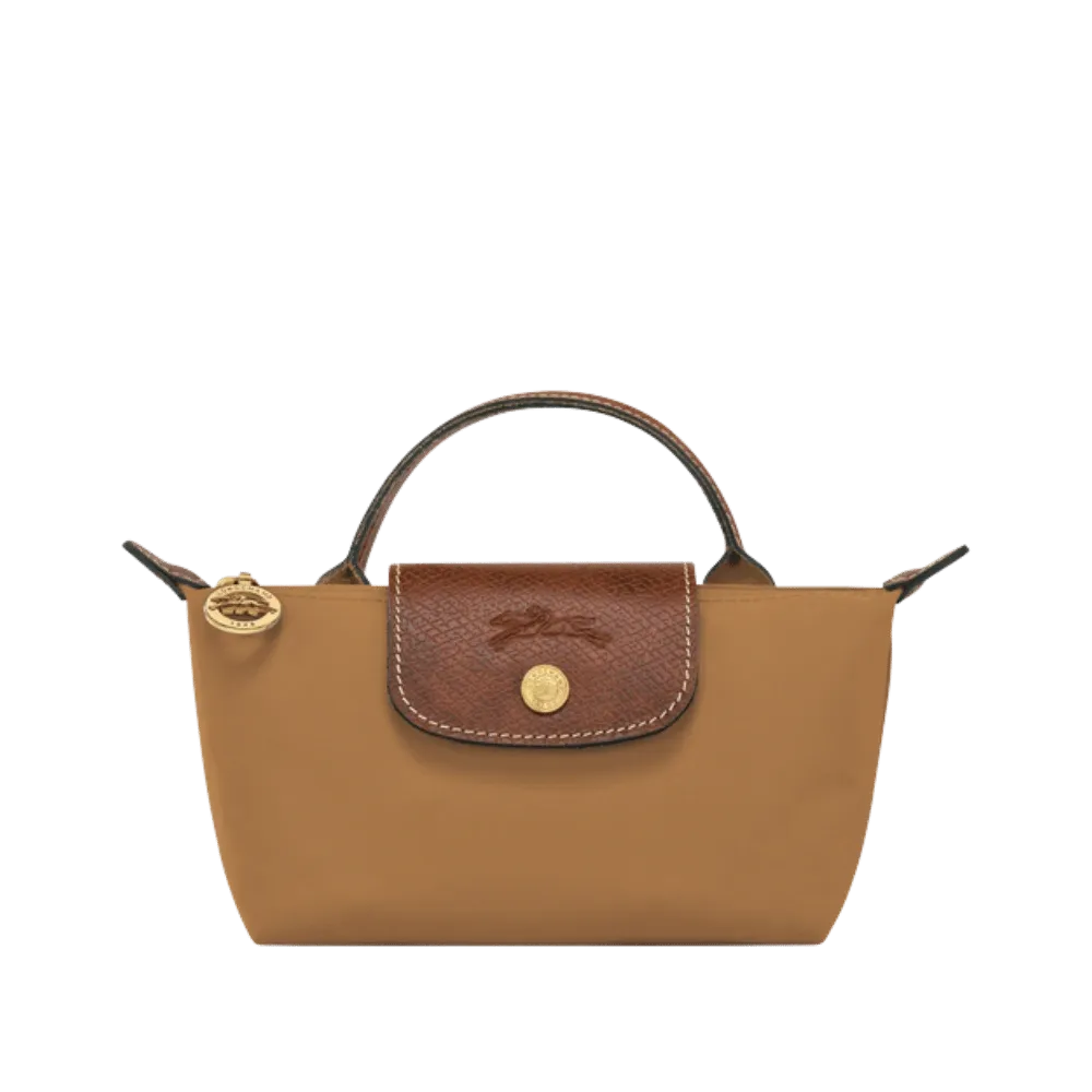 Longchamp Le Pliage Original Pouch with handle Fawn - Recycled canvas