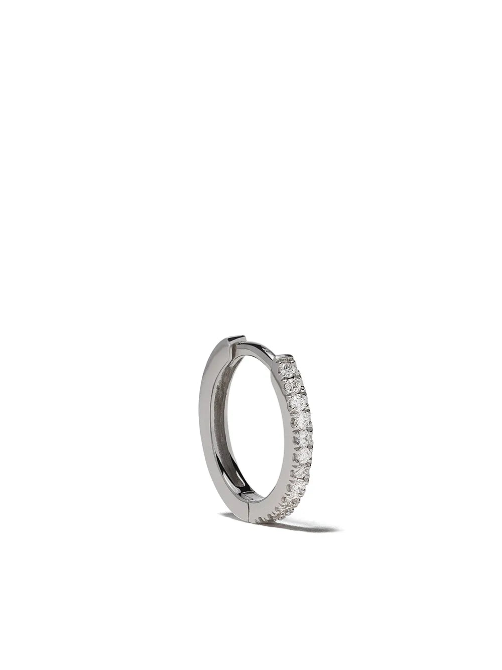 18kt white gold diamond Margot large hoop single earring