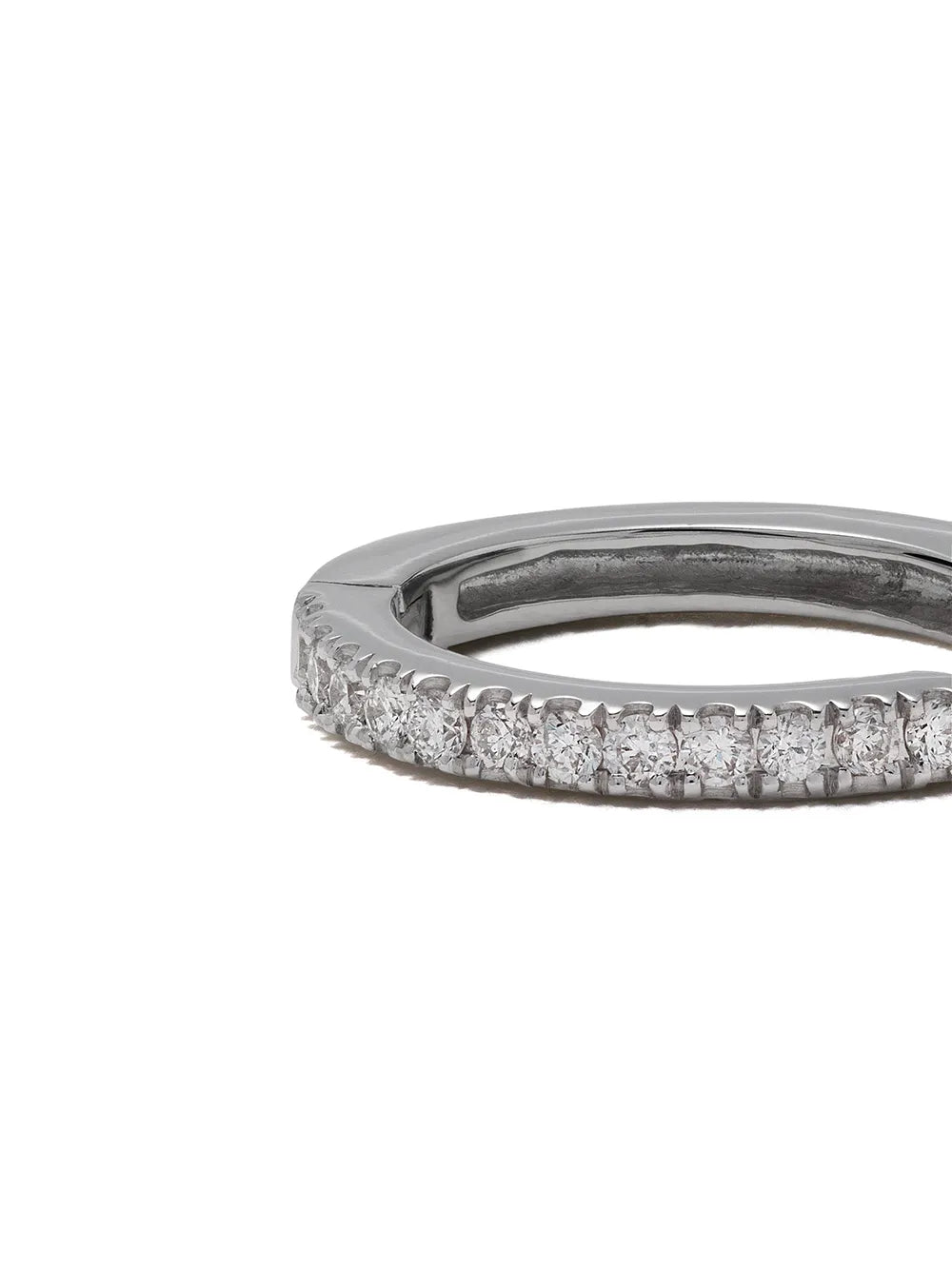 18kt white gold diamond Margot large hoop single earring