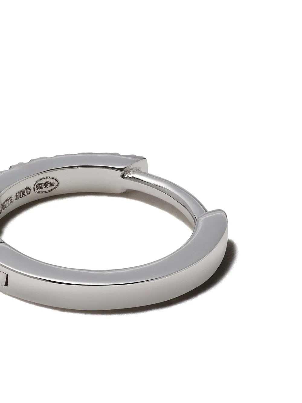 18kt white gold diamond Margot large hoop single earring