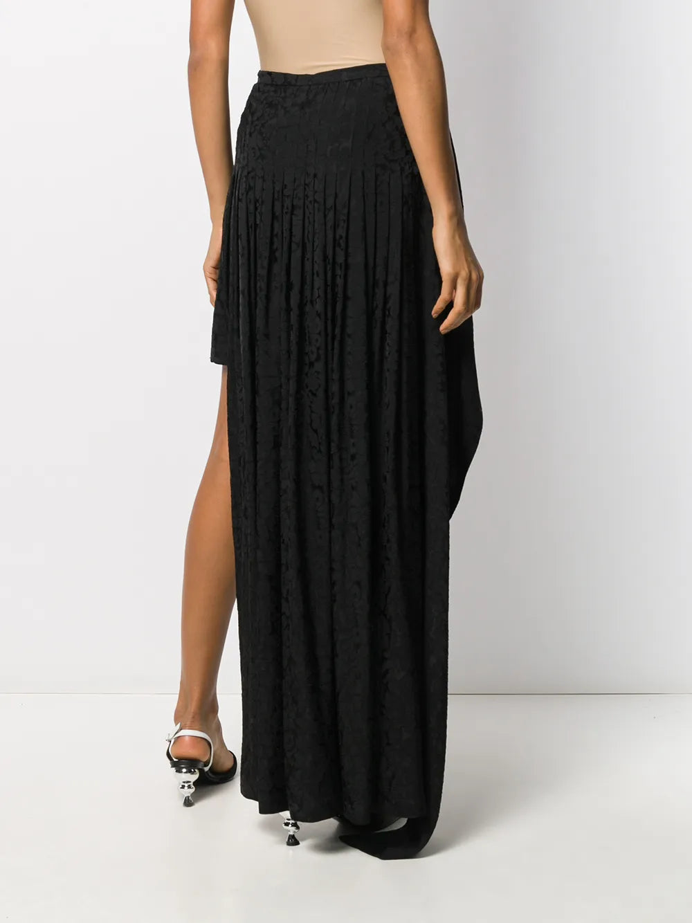 asymmetric jacquard skirt