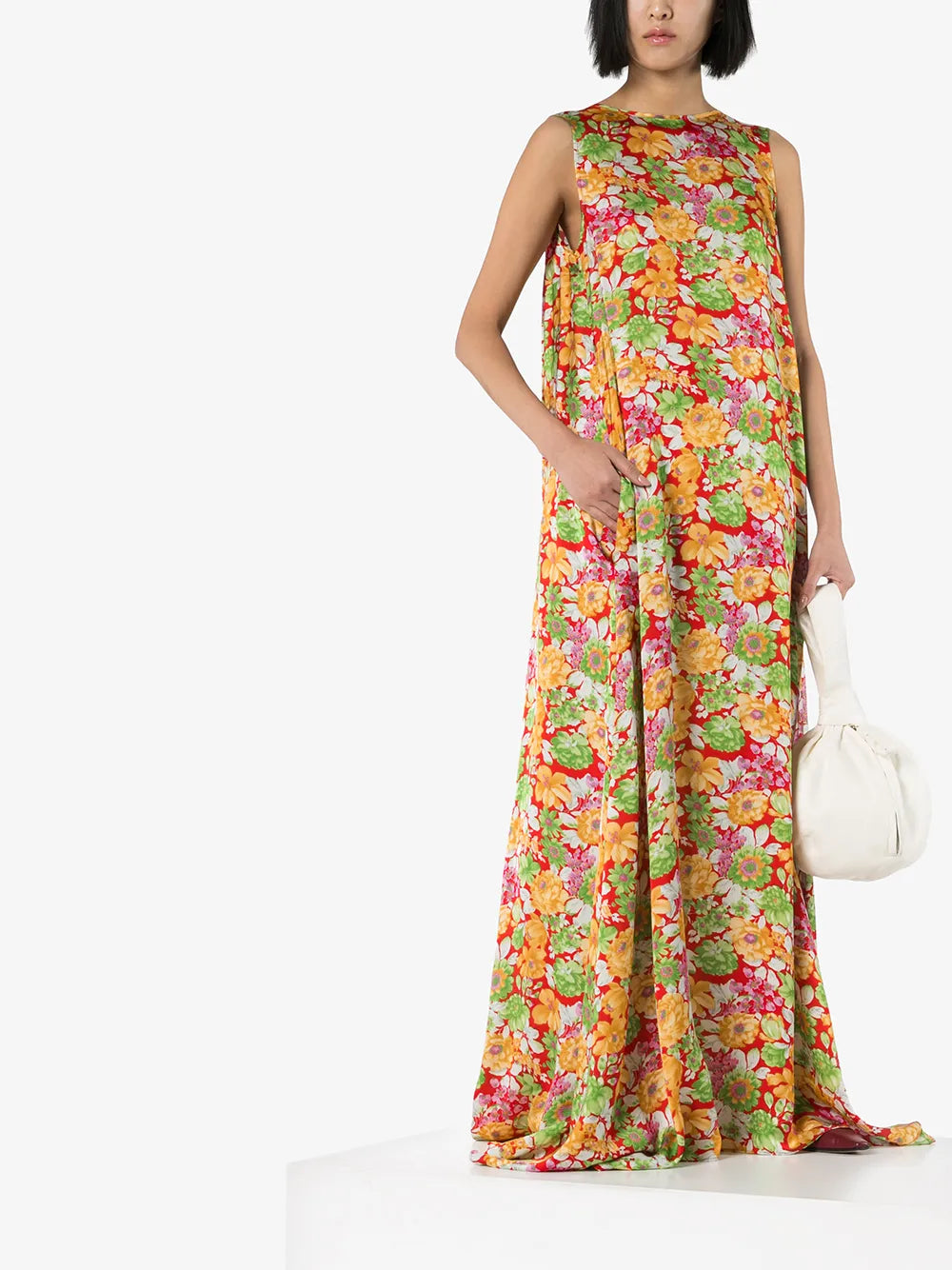 floral-print maxi dress