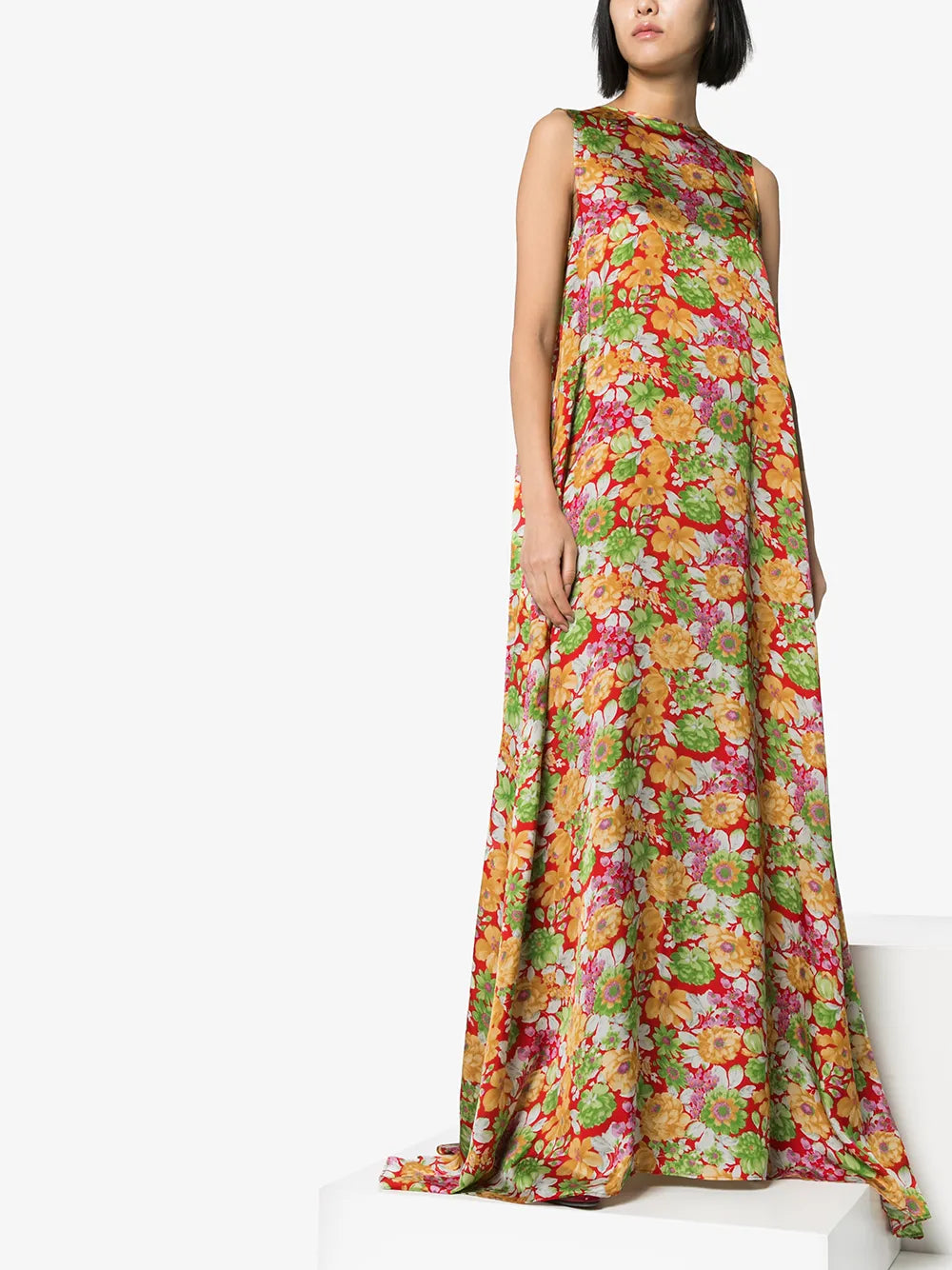 floral-print maxi dress