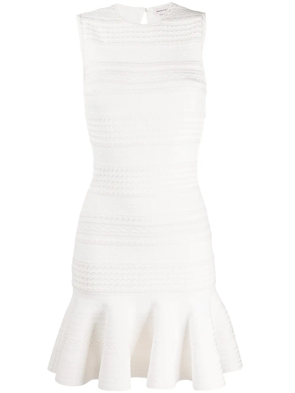 scalloped knitted dress