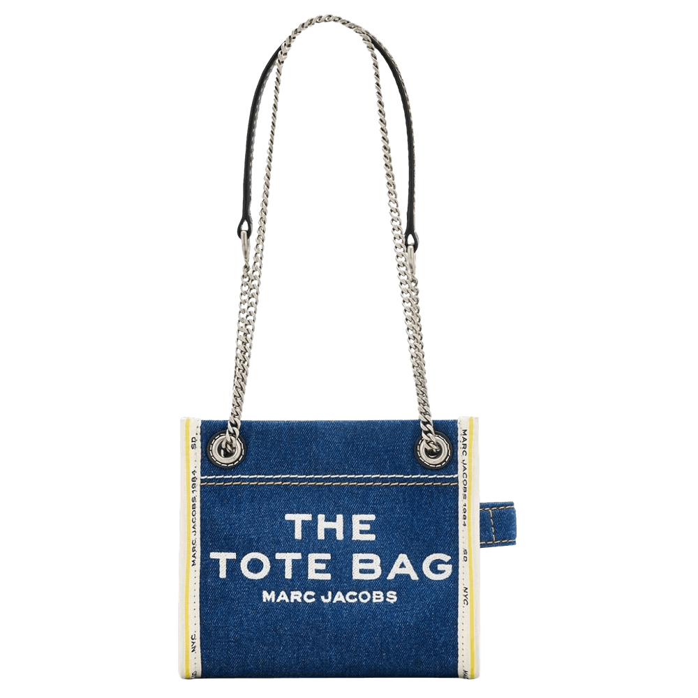 Marc Jacobs The Denim Chain Tote Bag Dark Wash