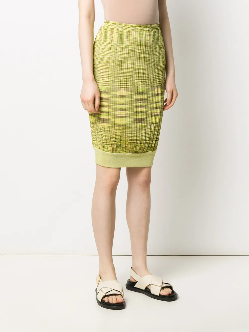 ribbed-knit skirt