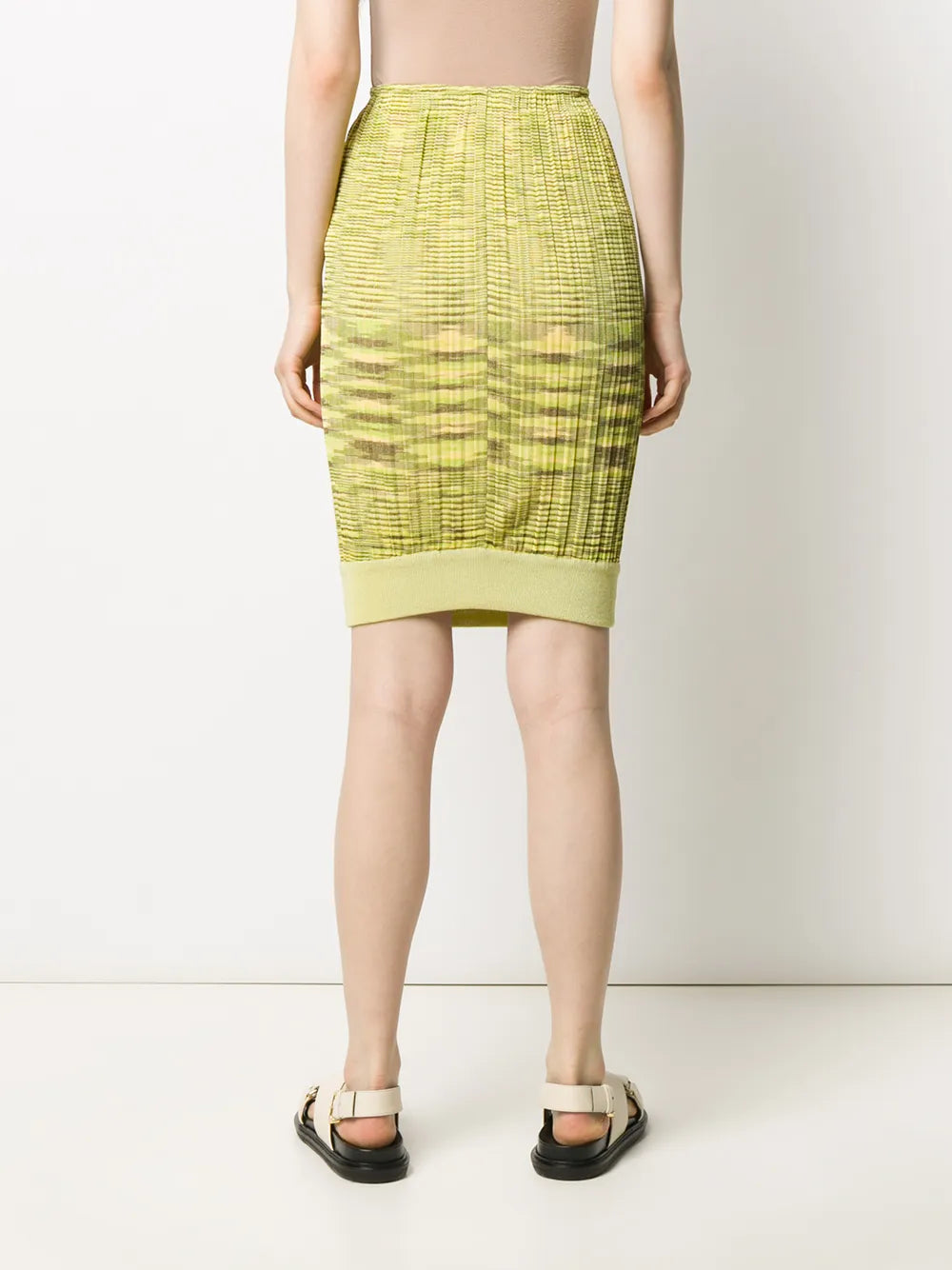 ribbed-knit skirt
