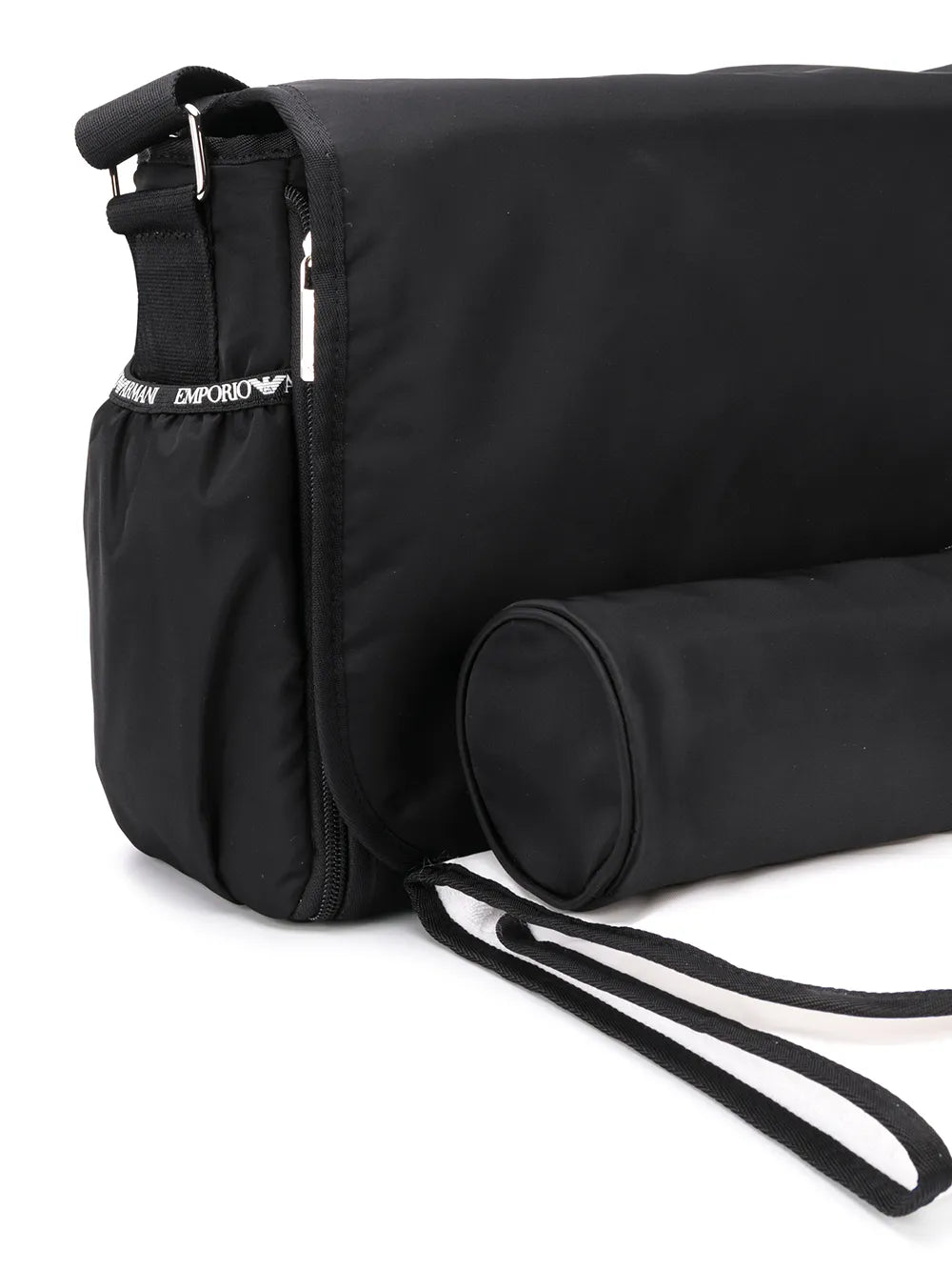 logo plaque diaper bag
