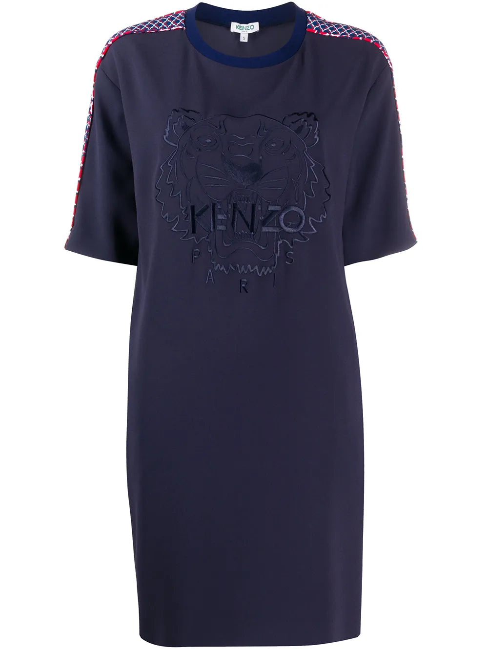 logo-embroidered shift dress
