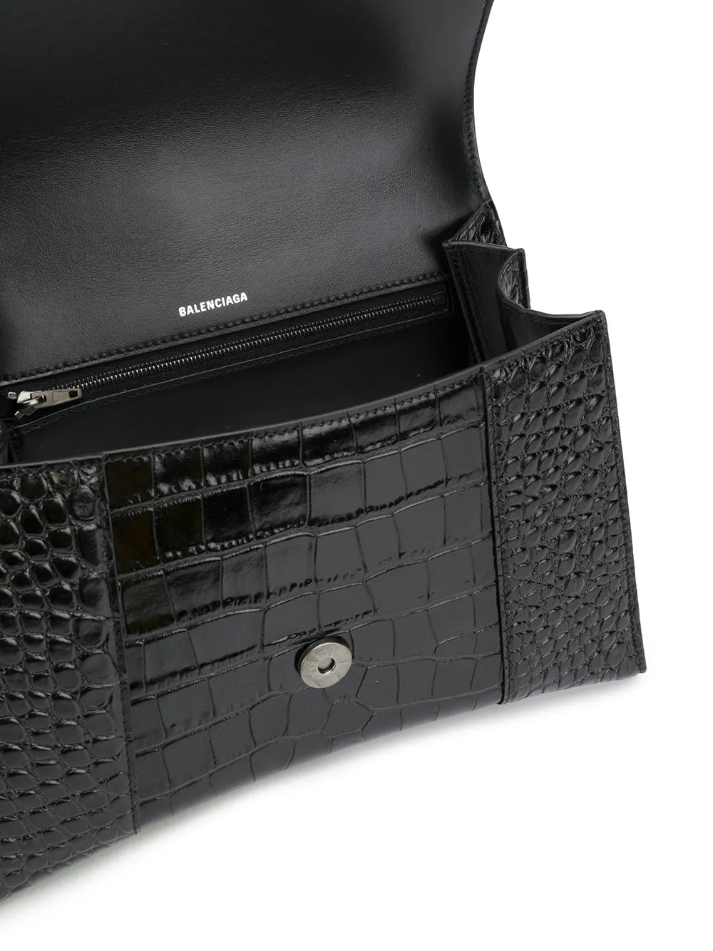 croc embossed effect tote bag