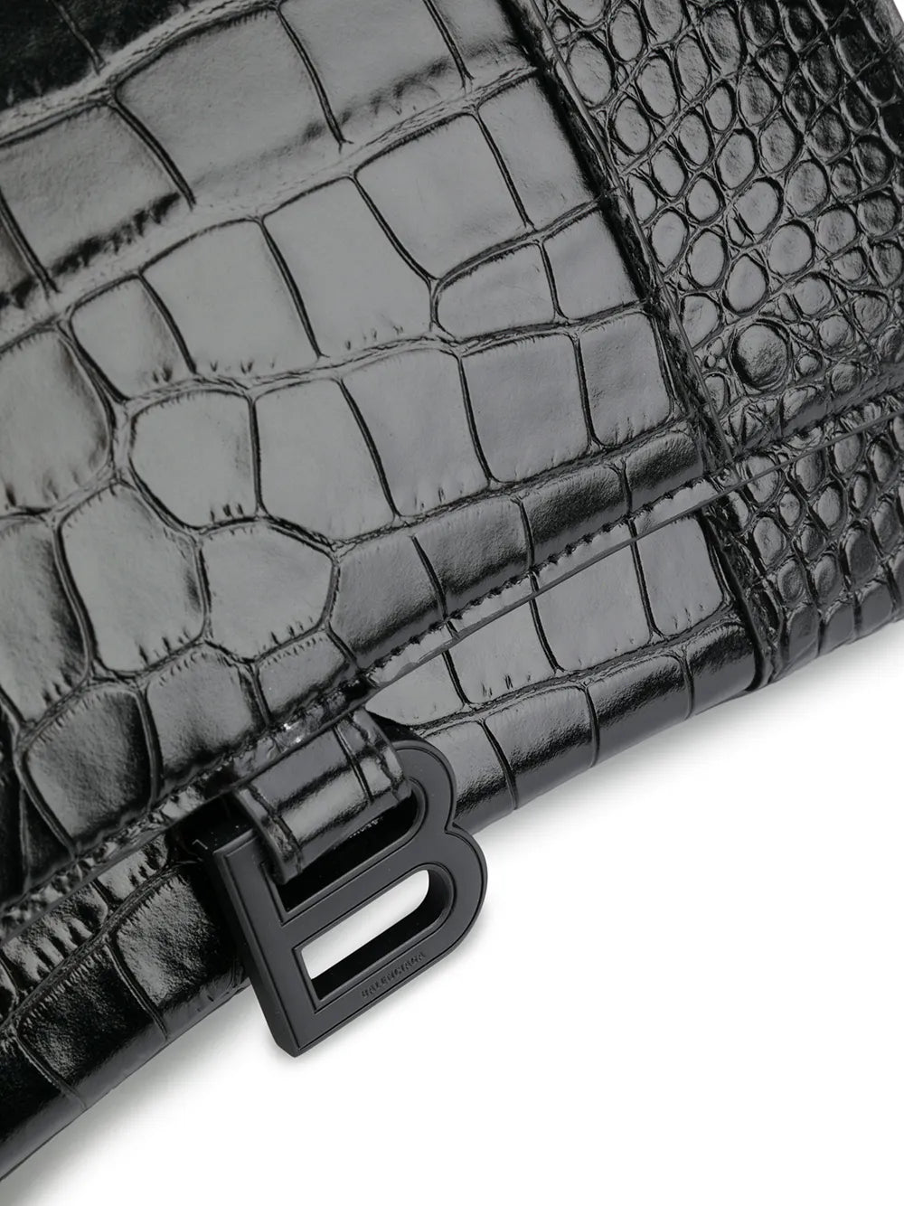 croc embossed effect tote bag