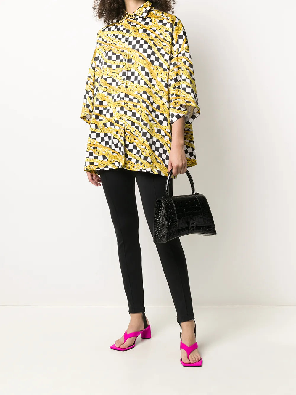 croc embossed effect tote bag
