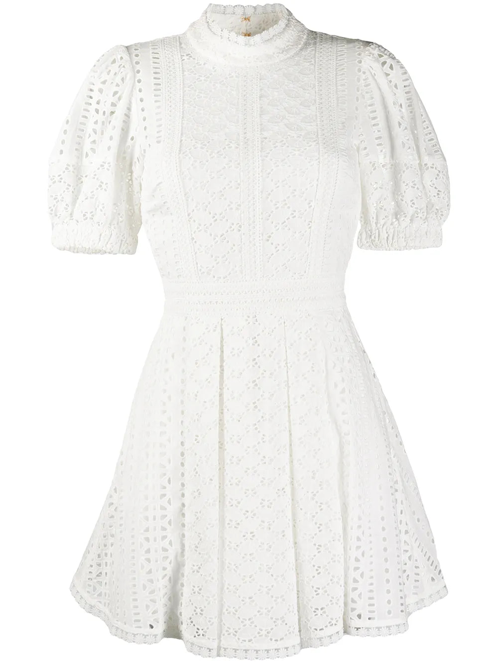 broderie cotton mini dress