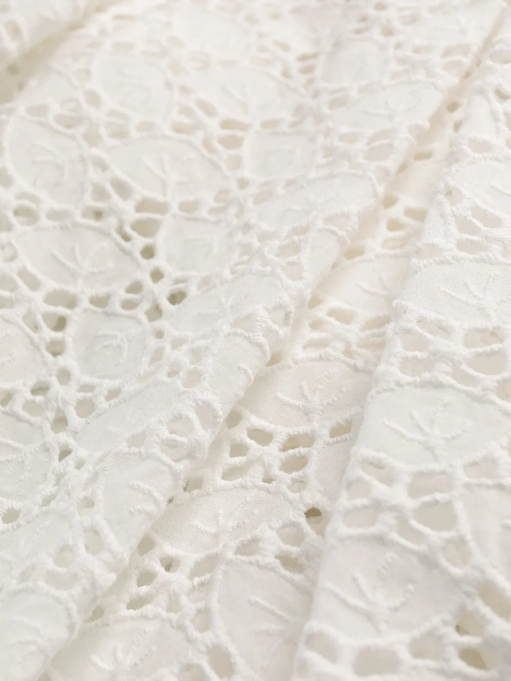 broderie cotton mini dress