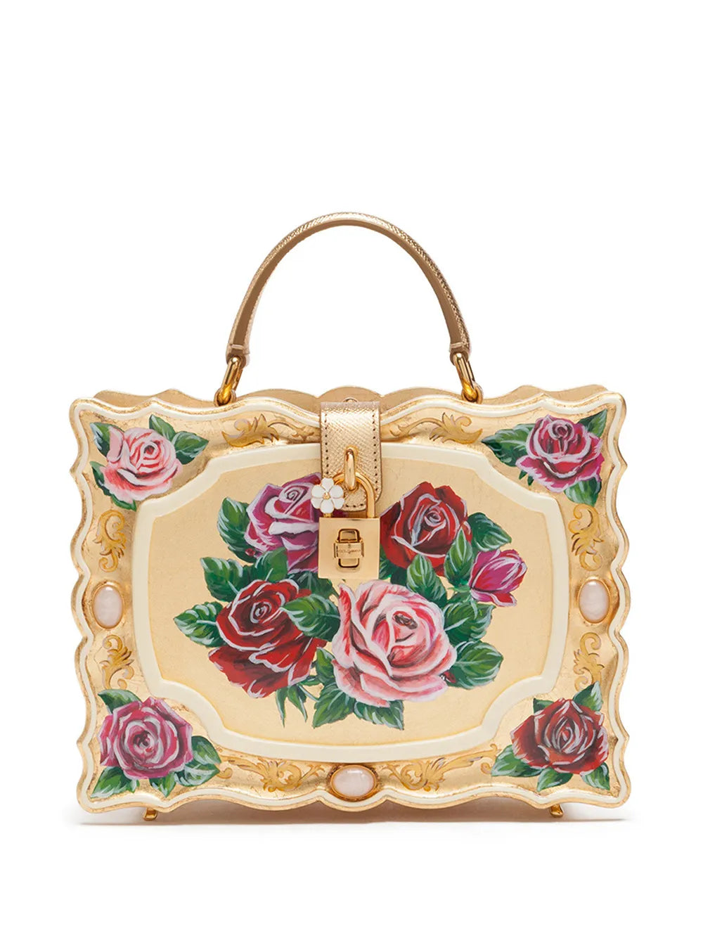 Dolce Box hand-painted top-handle bag