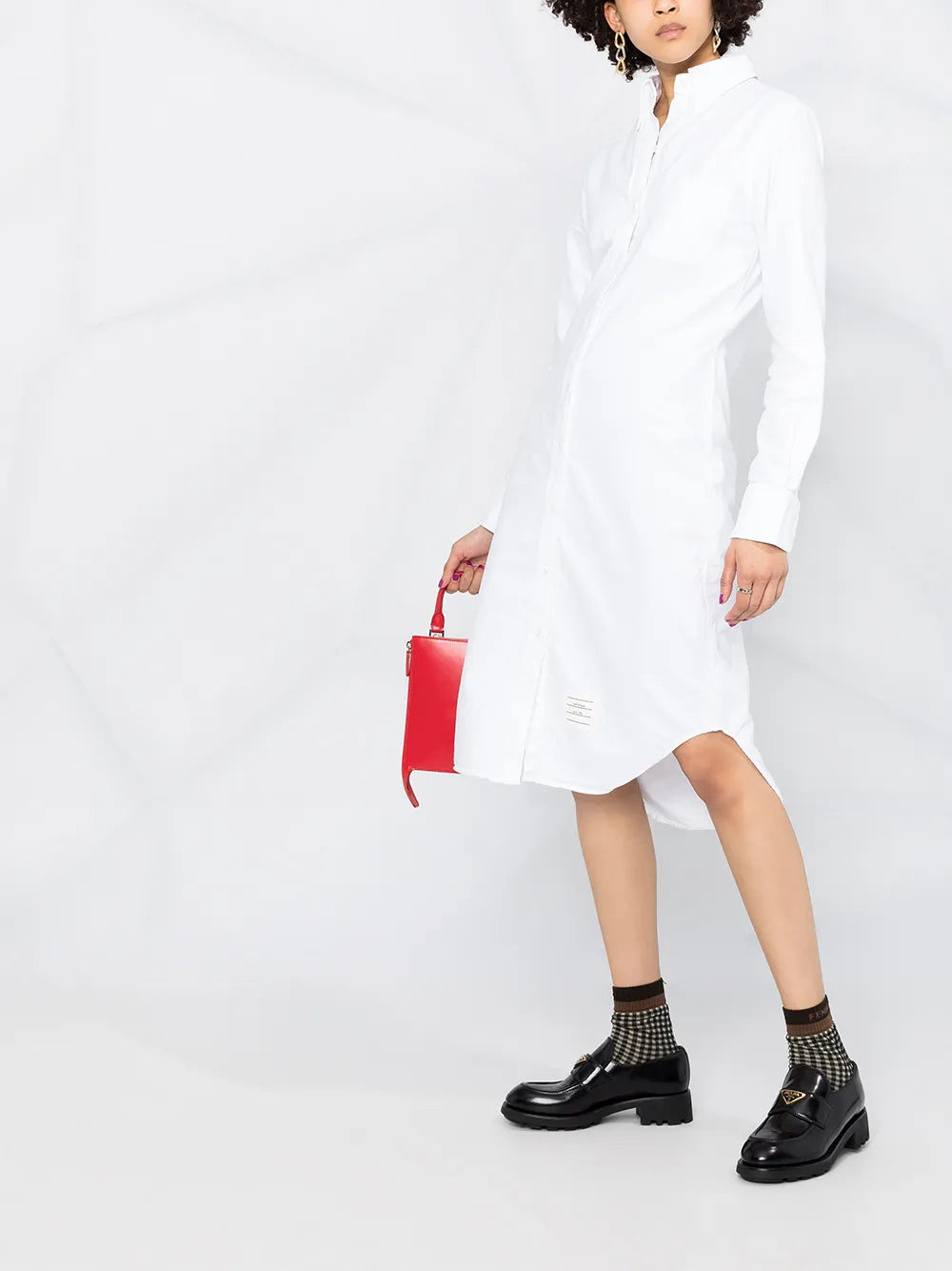 knee-length shirt dress