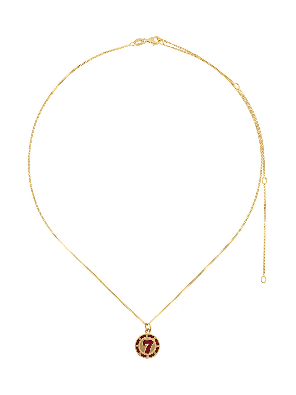 Vegas 7 Poker Chip necklace