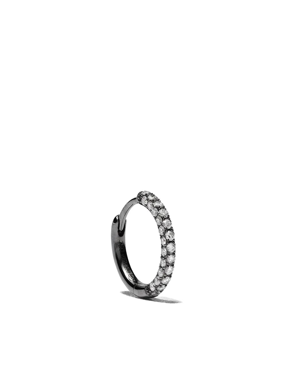 18kt black gold Giulia diamond single hoop