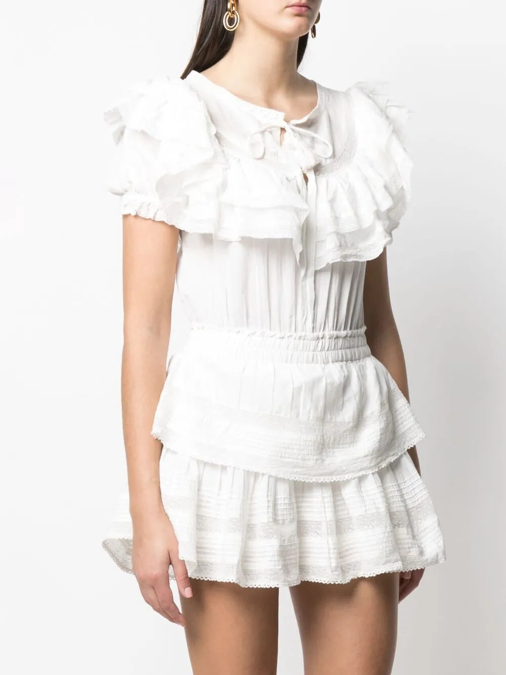 Liv ruffled-trim dress 