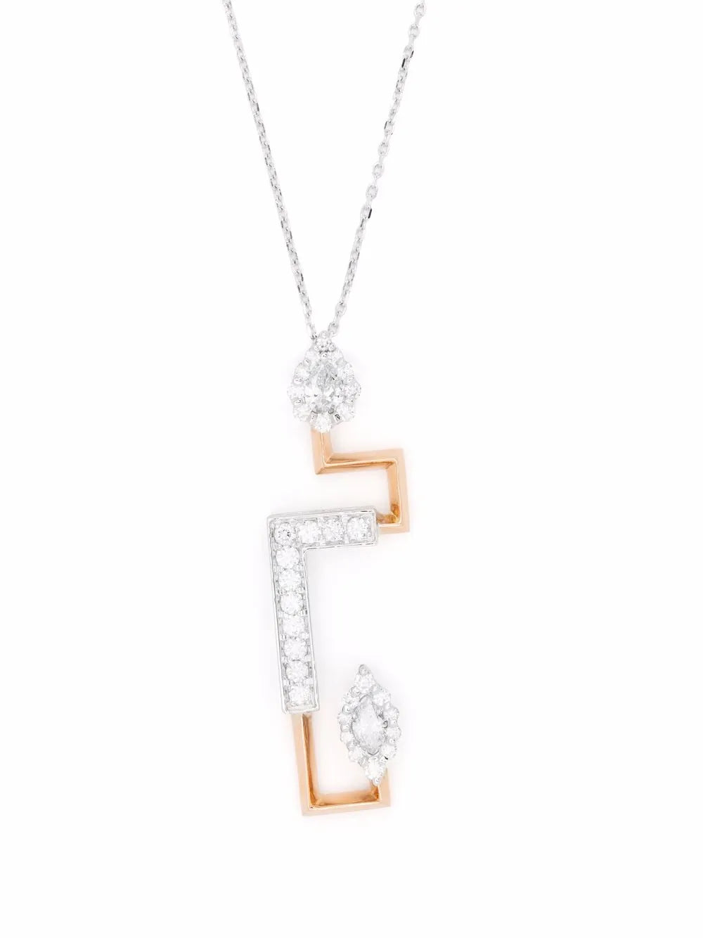 18kt gold diamond pendant necklace